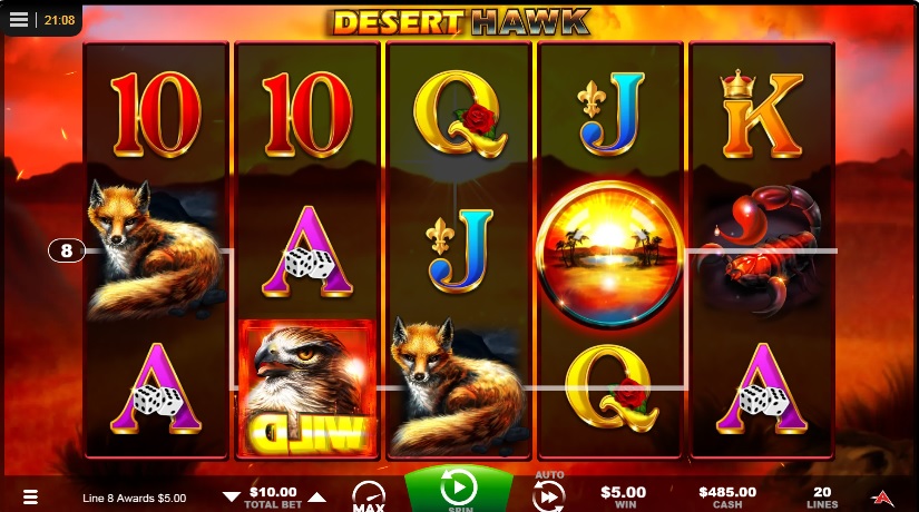 Desert Hawk win screen