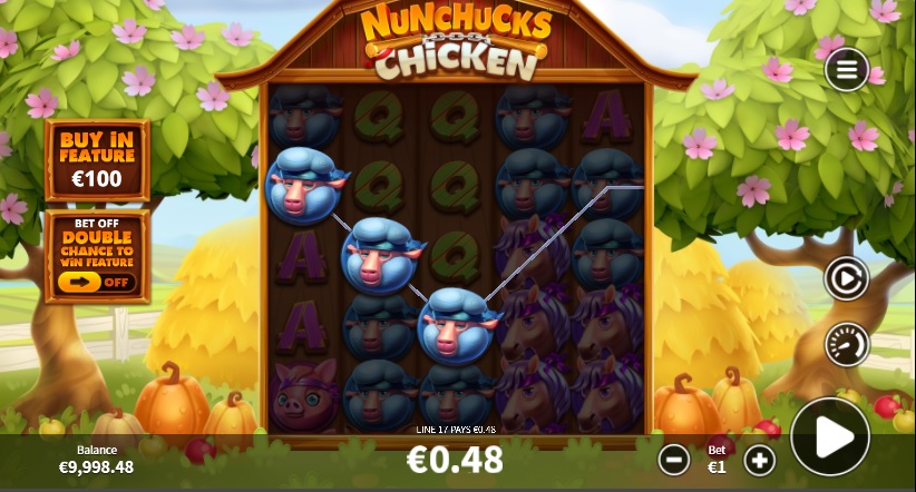 Nunchucks Chicken win screen