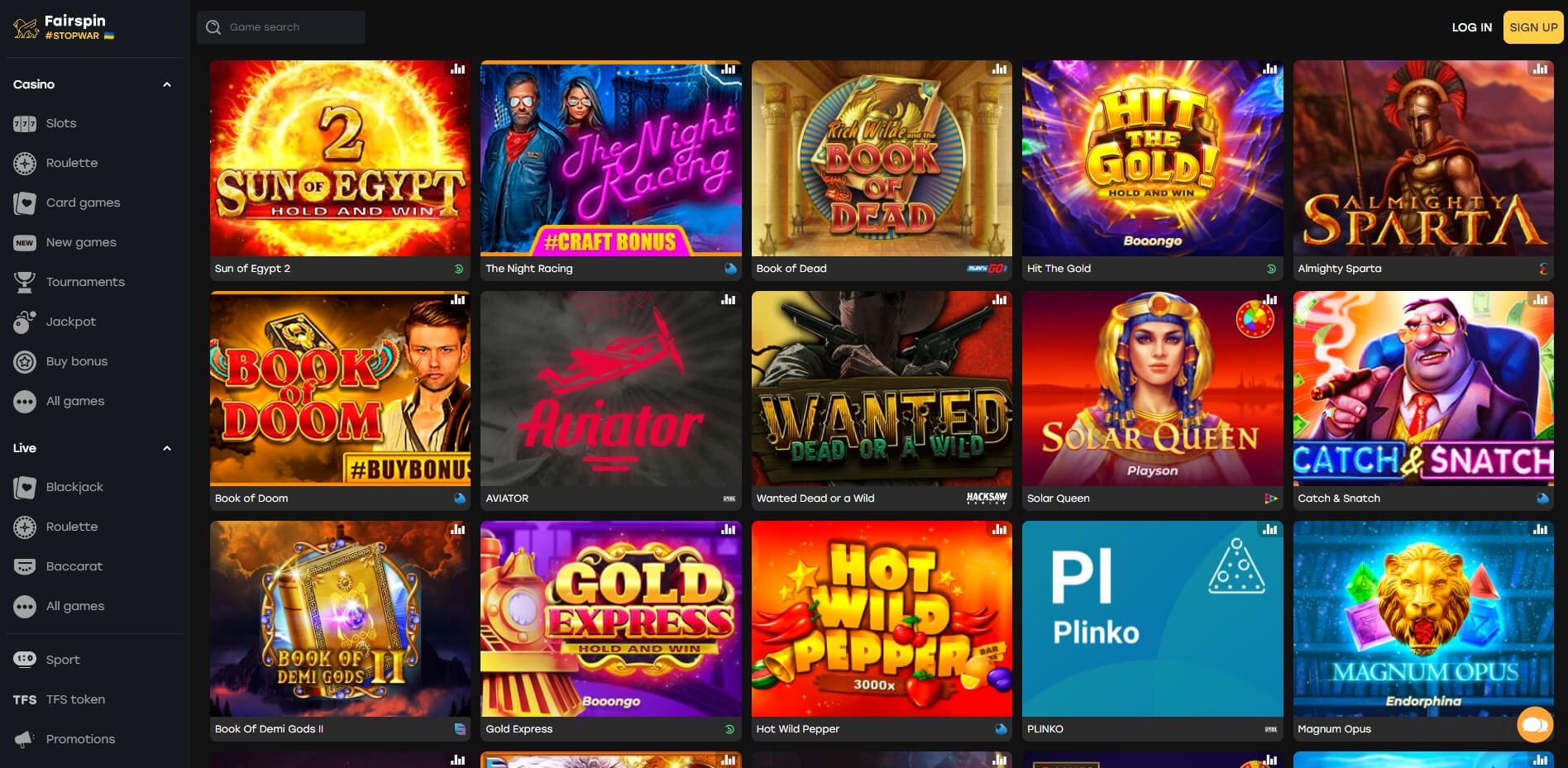 fairspin casino mobile