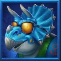 Jurasic Party blue dragon symbol