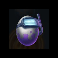 Jurasic Party egg with purple symbol