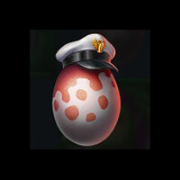 Jurasic Party egg with red symbol