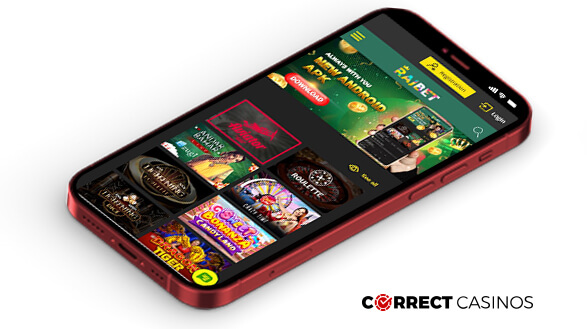 RajBet casino Mobile version