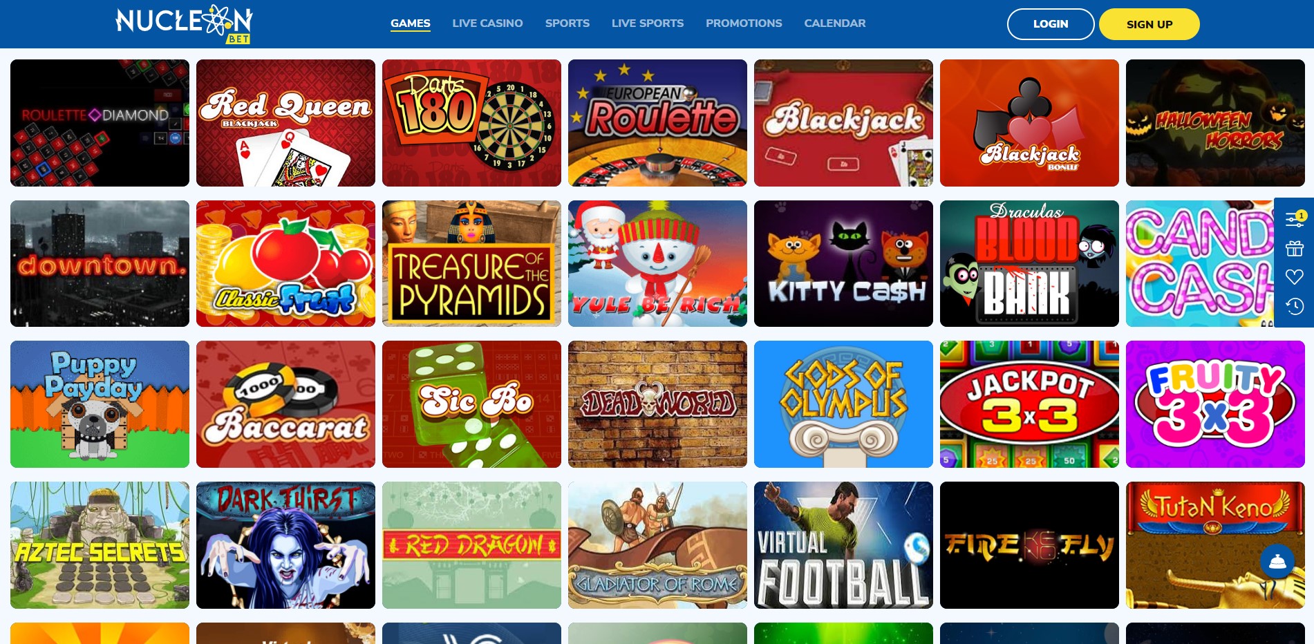 1x2 gaming slots in NucleonBet casino