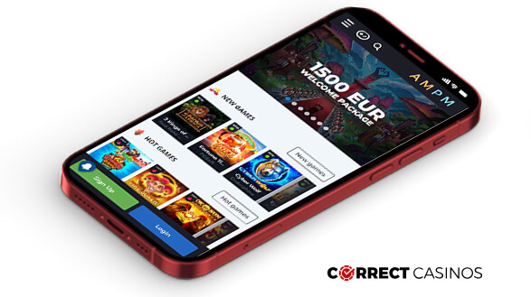 AMP Casino mobile version