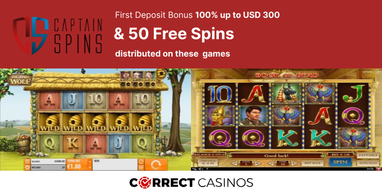Captain Spins First Deposit Bonus