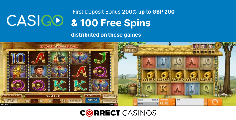 CasiGo First Deposit Bonus