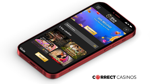 DiceHeroe Casino Mobile Version