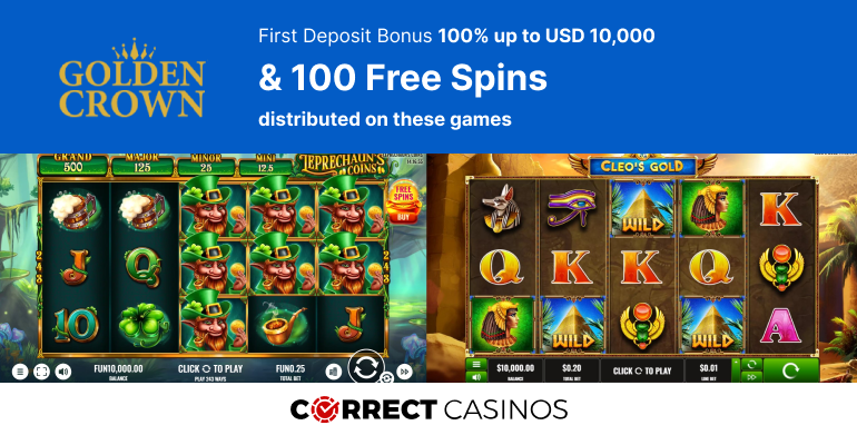 Golden Crown First Deposit bonus