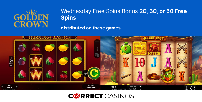 Golden Crown Wednesday Free Spins Bonus