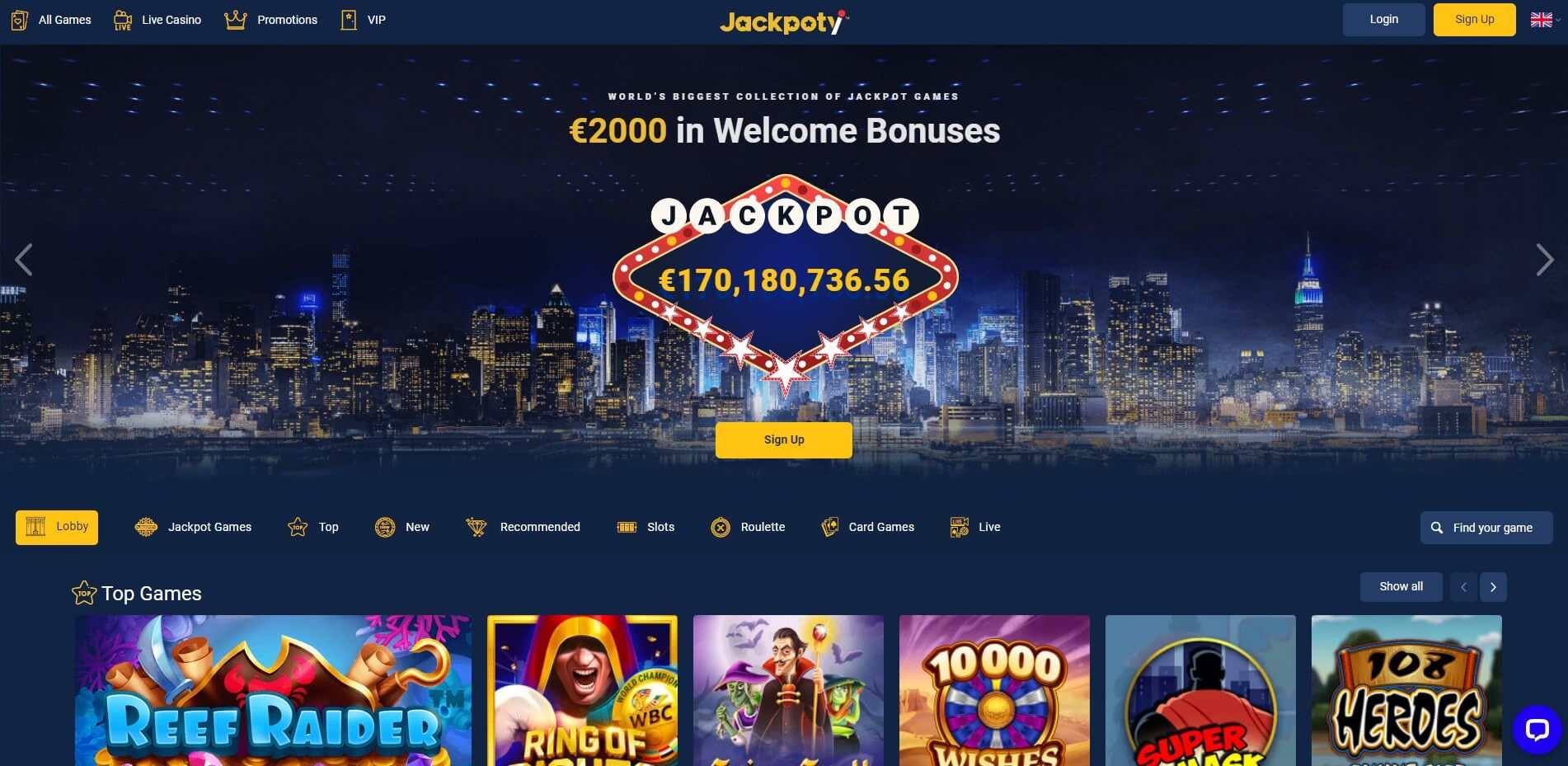 Jackpoty Casino Review