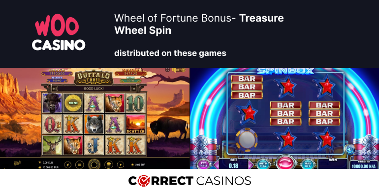 Woo Casino Wheel of Fortune Bonus