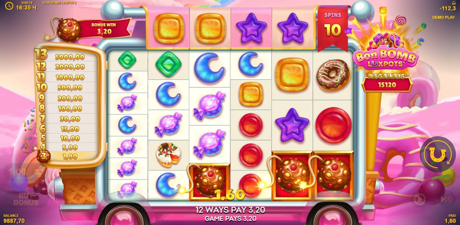 Bon Bomb Luxpots Bonus Play