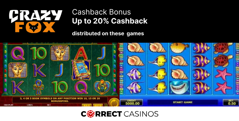 Crazy Fox Casino Cashback Bonuss