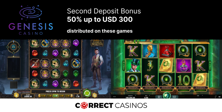 Genesis Casino Second Deposit Bonus