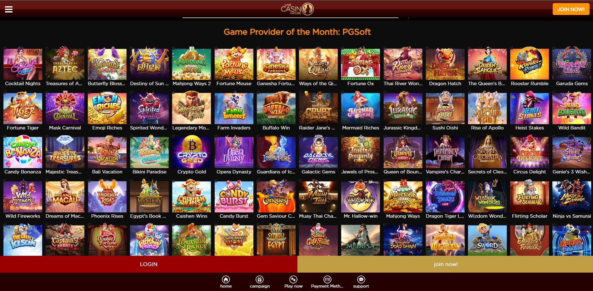 Live Casino House Games