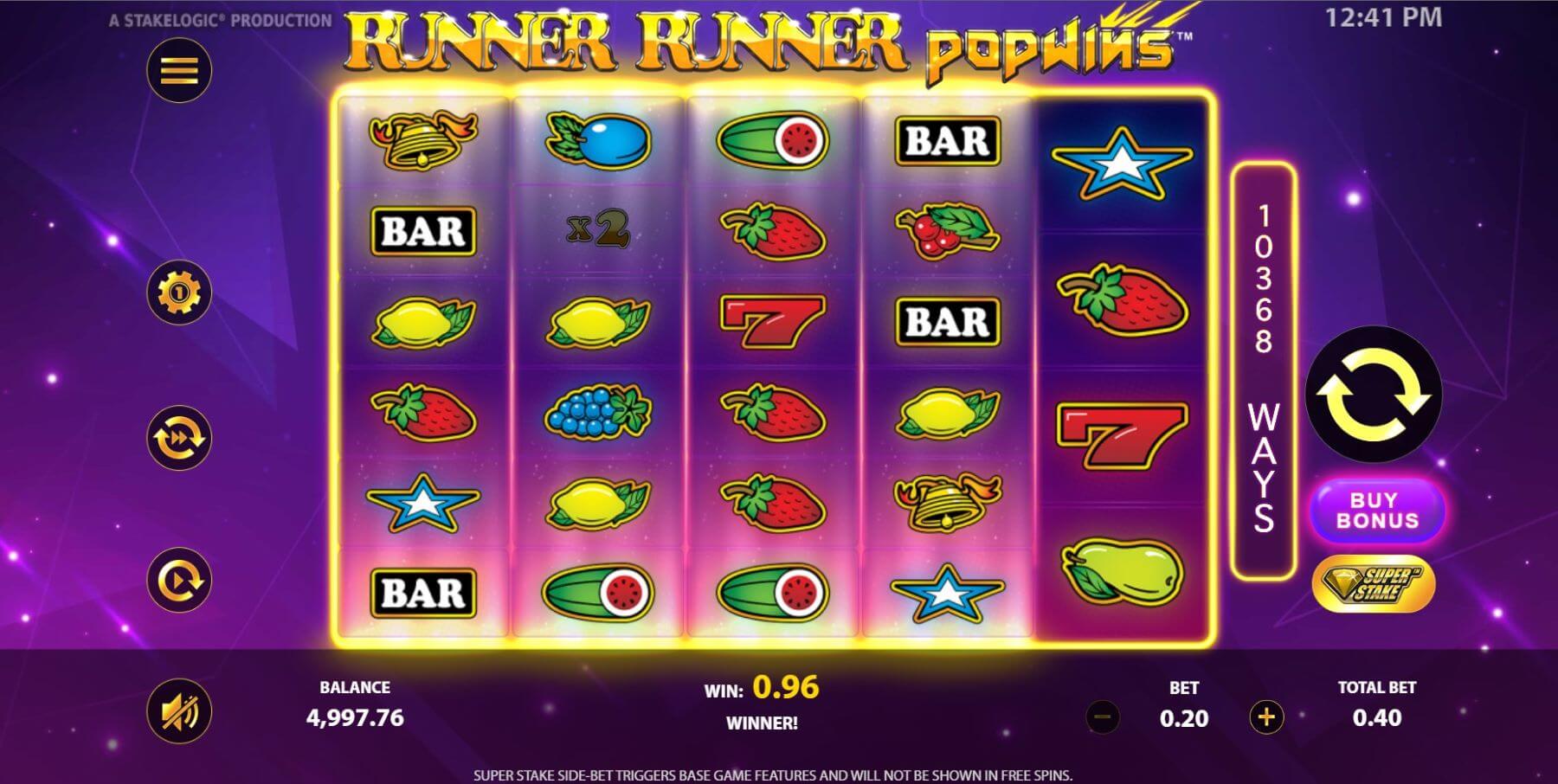 Runner Runner Popwins Slot Free Demo Play or for Real Money Correct