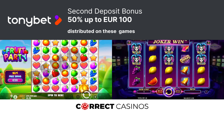 Tony Bet Second Deposit Bonus