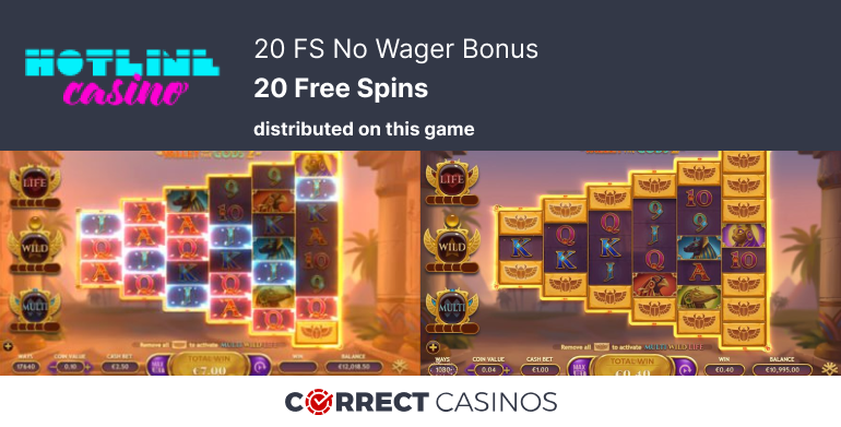 Hotline 20 FS No Wager Bonus Review