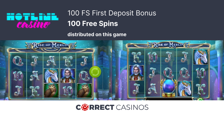 Hotline Casino 100 FS First Deposit Bonus - 100 Free Spins