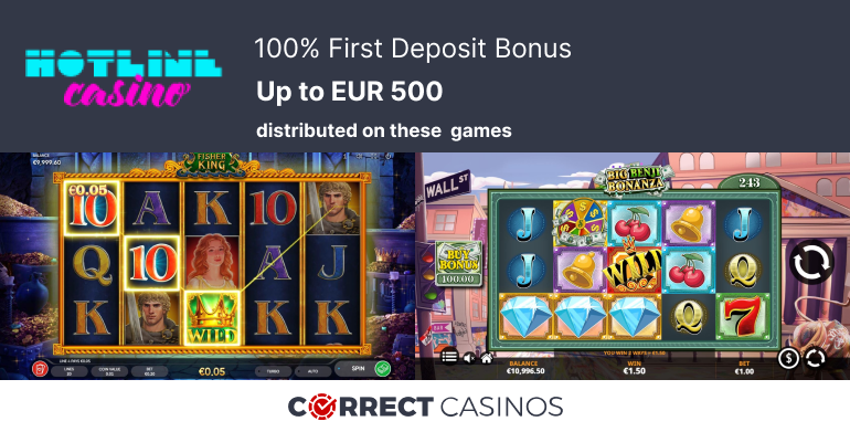 Hotline Casino 100% First Deposit Bonus