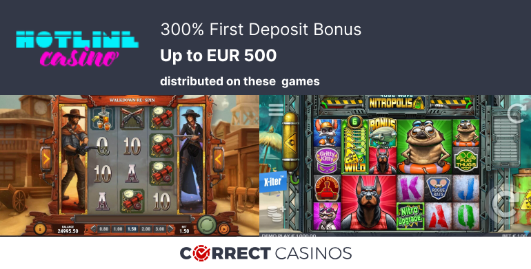Hotline Casino 300% First Deposit Bonus