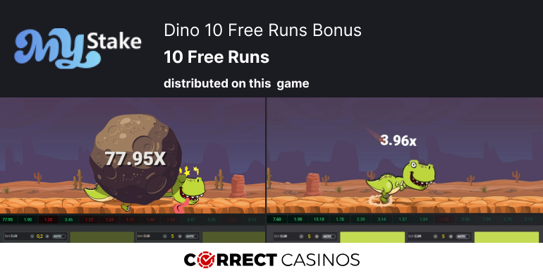 MyStake Dino 10 Free Runs Bonus Review