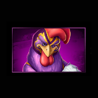 Rooster Fury Purple Chiken Symbol