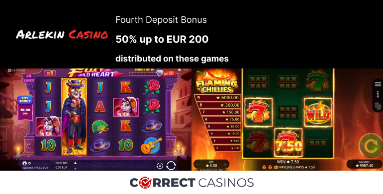 Arlekin Casino Fourth Deposit Bonus Review