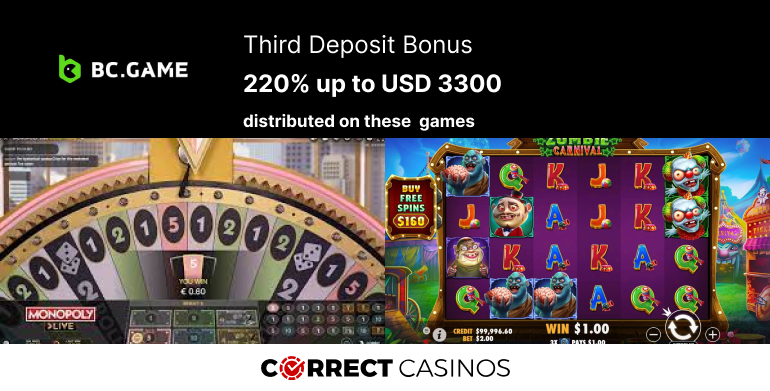 BC Game Casino Third Deposit Bonus Review