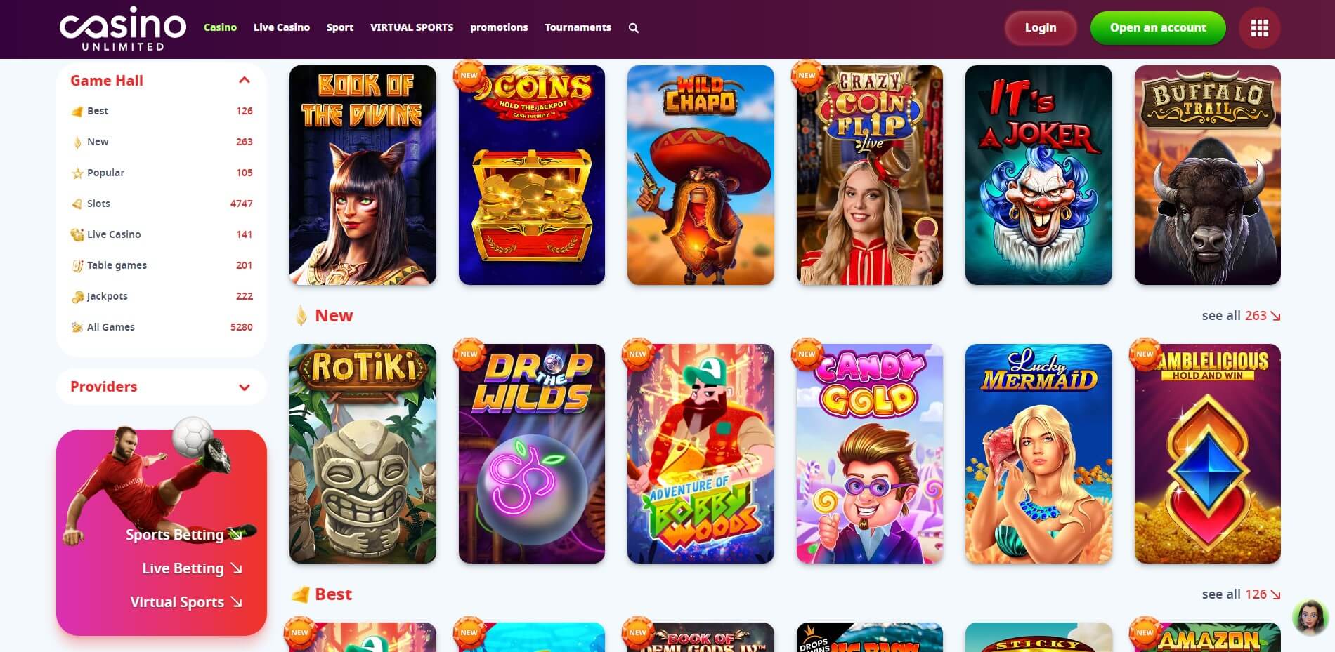 Casino Unlimited Games