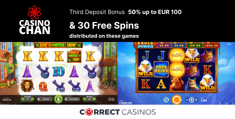 Casinochan Third Deposit Bonus