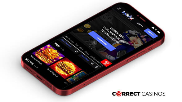 Mirax Casino Mobile Version