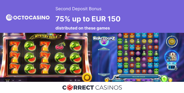 Octo Casino Second Deposit Bonus