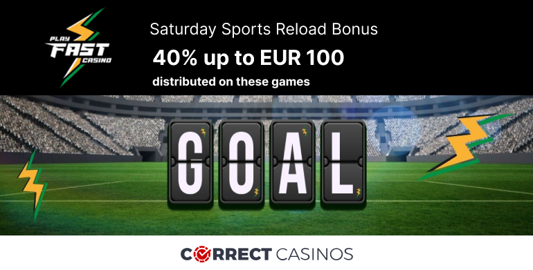 Play Fast Casino Saturday Sports Reload Bonus