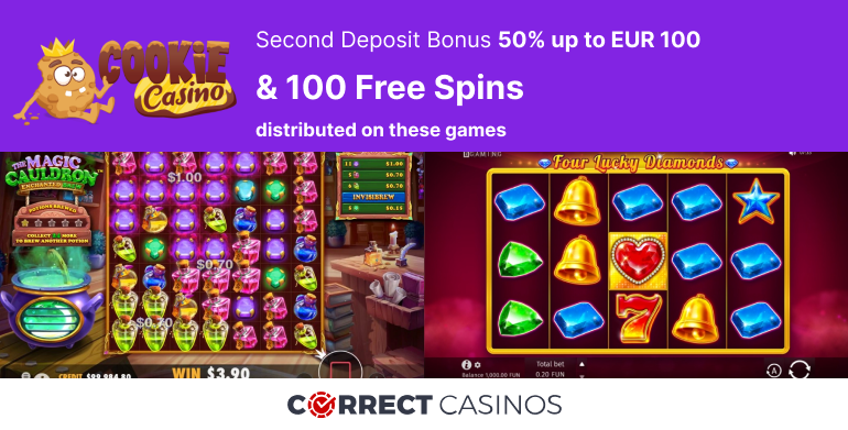 Cookie Casino Second Deposit Bonus