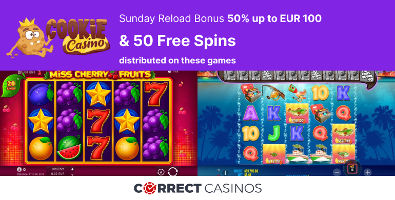 Cookie Casino Sunday Reload Bonus Review