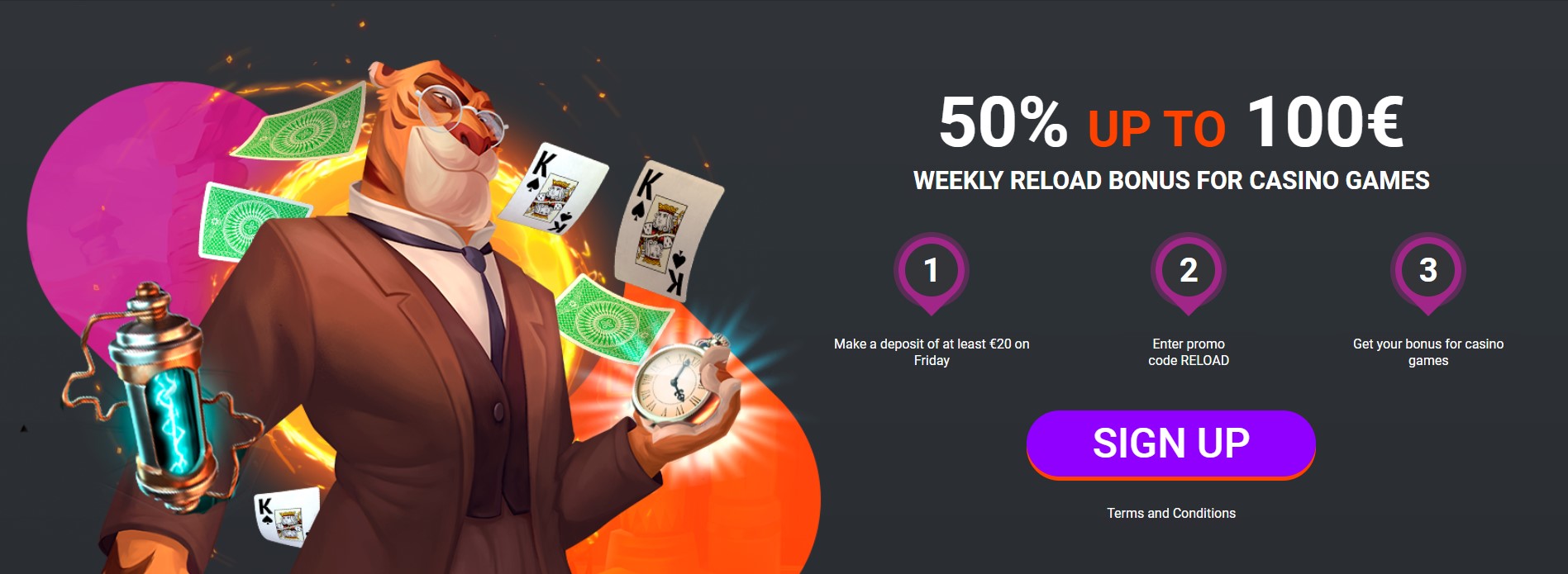 Friday Reload Bonus Up to EUR 100 at TonyBet