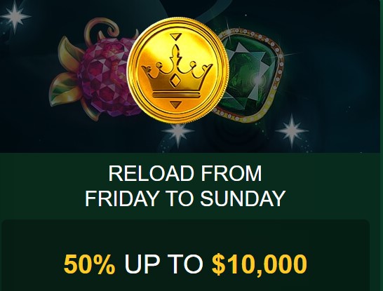Friday to Sunday Reload Bonus at Golden Crown