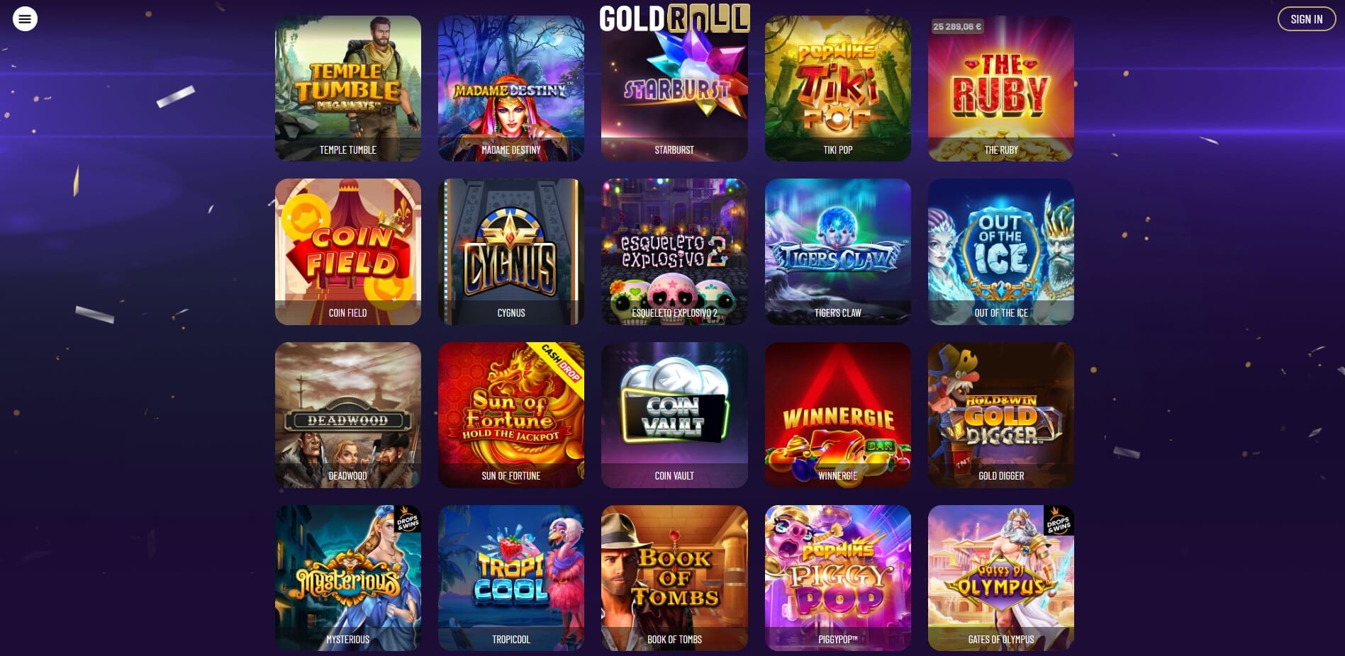 GoldRoll Casino Games