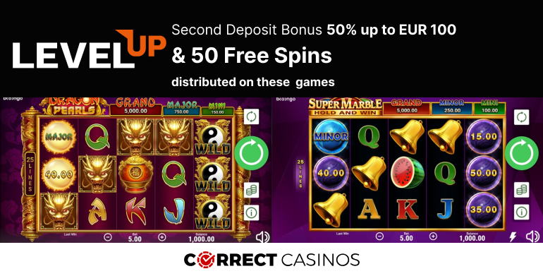 LevelUp Casino Second Deposit Bonus Review