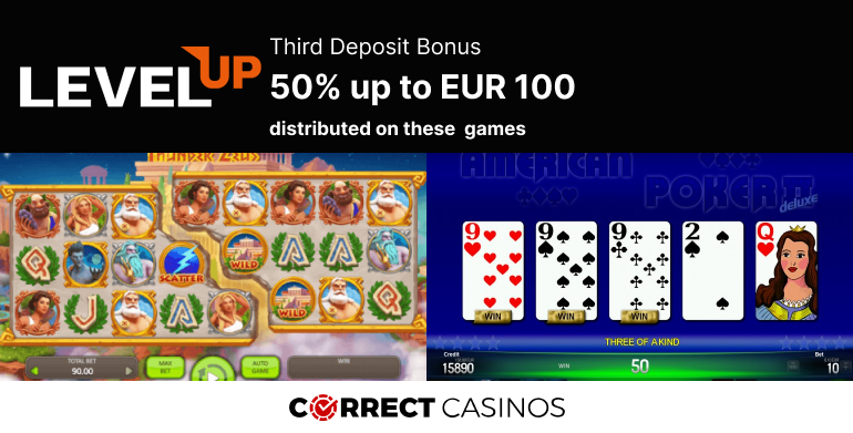 LevelUp Casino Third Deposit Bonus Review