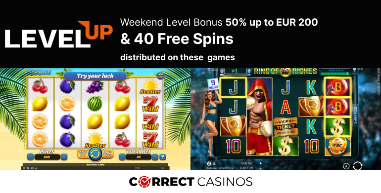 LevelUp Casino Weekend Level Bonus