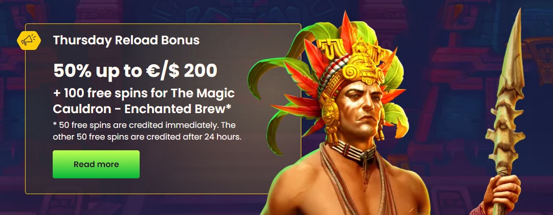 Thursday Reload Bonuses and Free Spins at Bizzo Casino