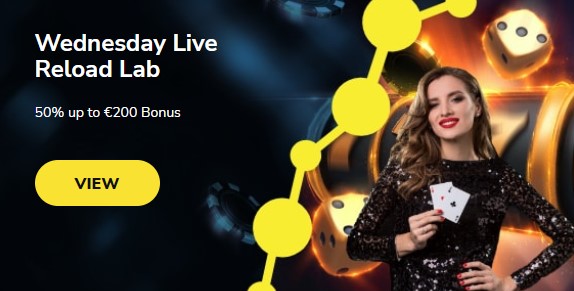 Wednesday Reload Lab Bonus at NucleonBet Casino