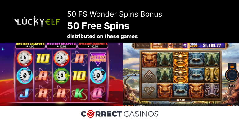 Lucky Elf Casino 50 FS Wonder Spins Bonus Review