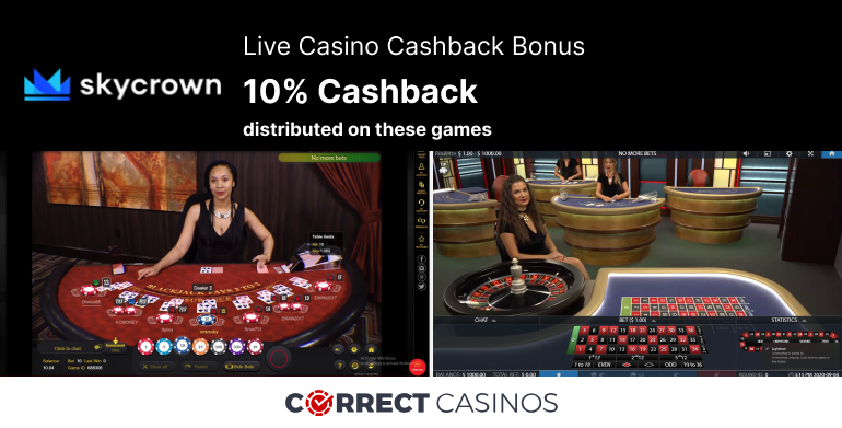 Sky Crown Live Casino Cashback Bonus Review