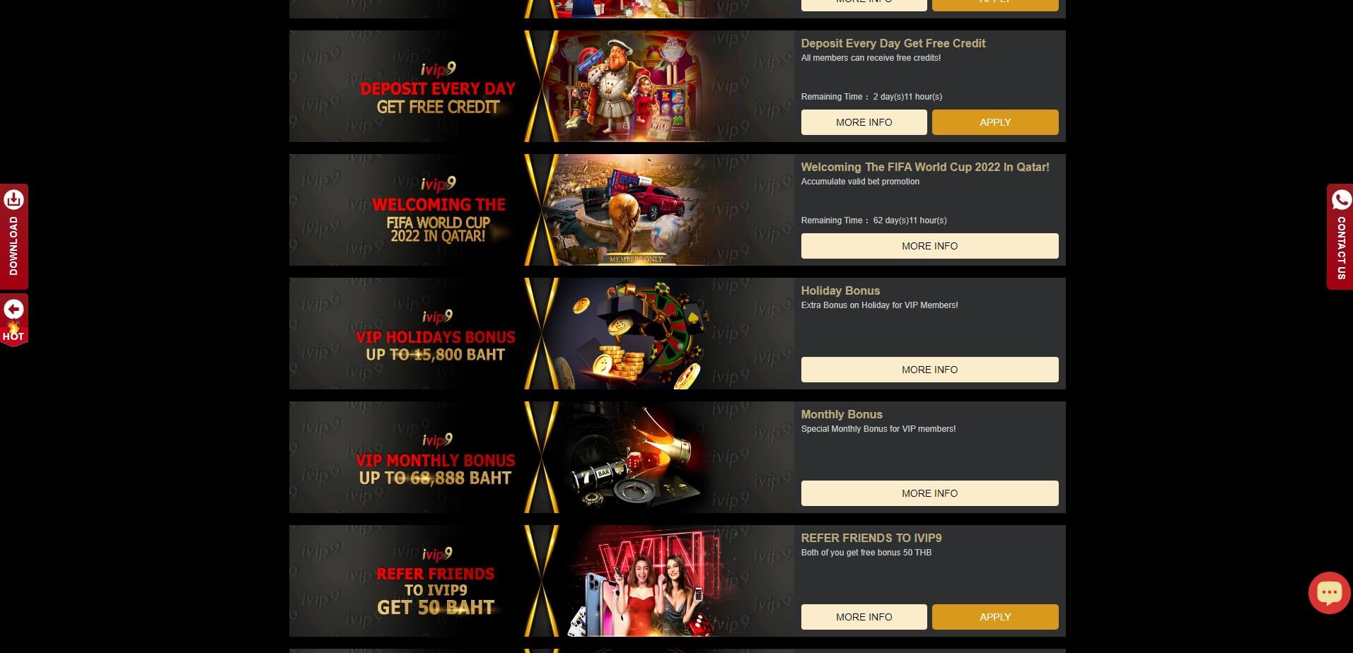 iVIP9 Casino Promotions