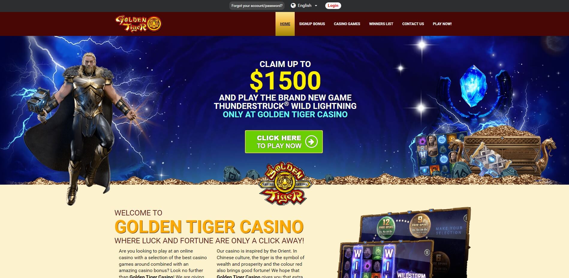 GoldenTiger Casino Review