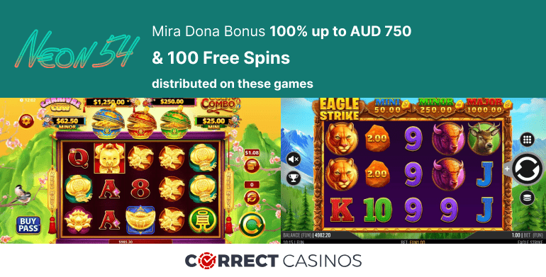 Neon54 Casino Mira Dona Bonus Review